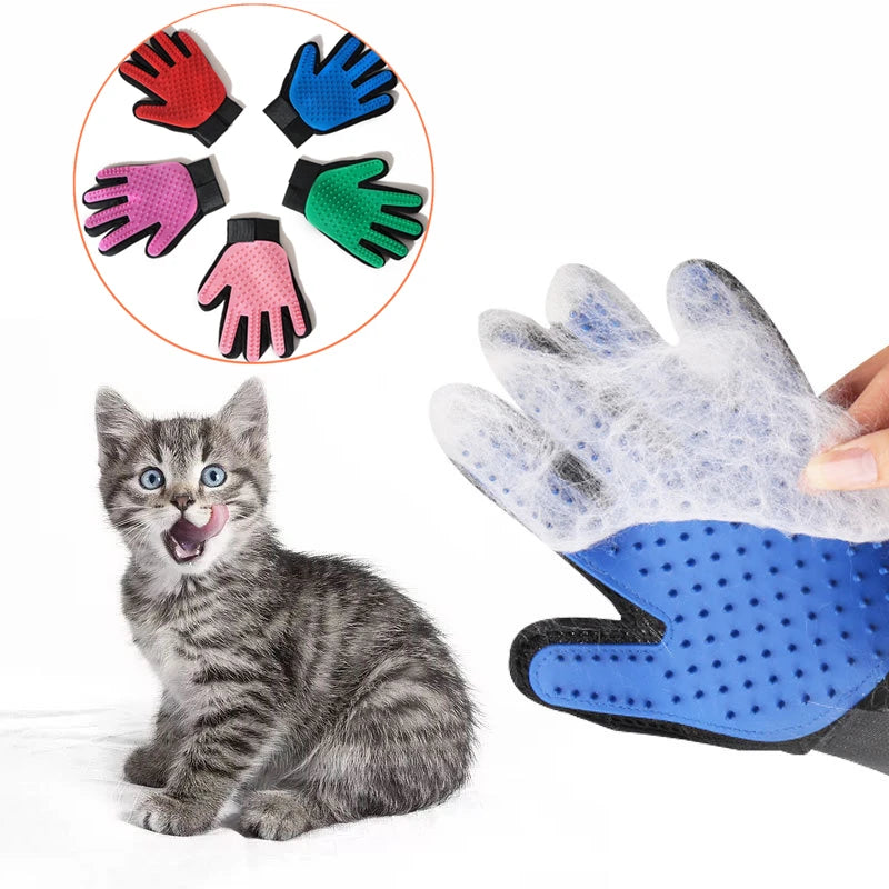 Pet Hair Remover & Massage Glove for Cats and Dogs